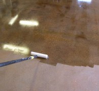 Chemically sealed concrete floor